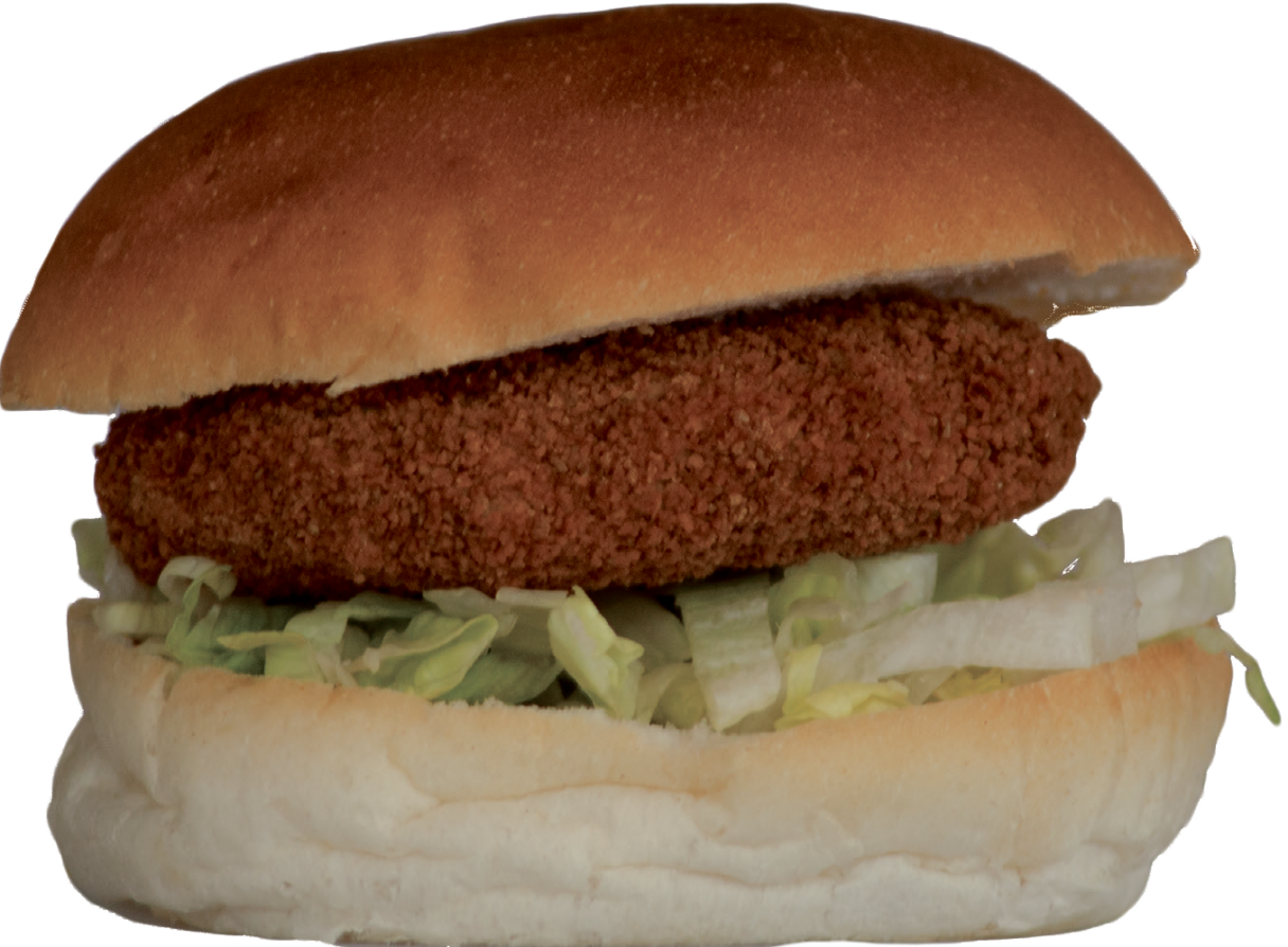 Kroketburger + patat + cola, fanta of sprite